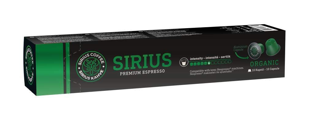 Sirius Premium Kapsül Kahve 6 Organic (Nespresso Uyumlu) - 10 Adet