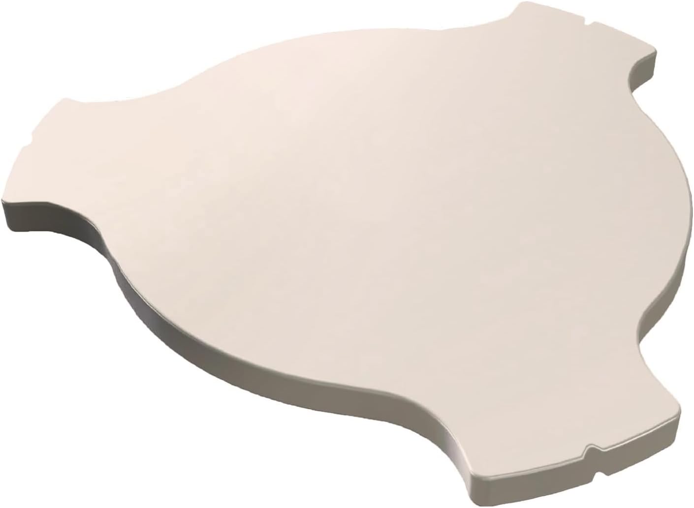 Ceramic Plate Setter for Large Big Green Egg Accessories, Heat Deflector, Ceramic Fluted Pizza Stone for Other 18" Kamado Grill(No Elevated Feet) 18" no Legs