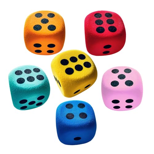 Cubo De Espuma- Dados De Espuma | 6 Dados Infantiles 4 Cm | Cubos De Actividades | Juguete Educativo para Mayores De 3 Años para Casa Campamento Escuela Viajes Y Juegos De Mesa para Familias Niños Y