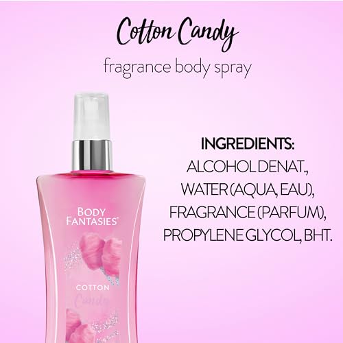 Image of Body Fantasies Signature Fragrance Body Spray, Cotton Candy, 8 Fluid Ounce (Pack of 2)
