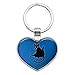 Black Cat Lifting Leg and Licking Keychain Heart Love Metal Key Chain Ring
