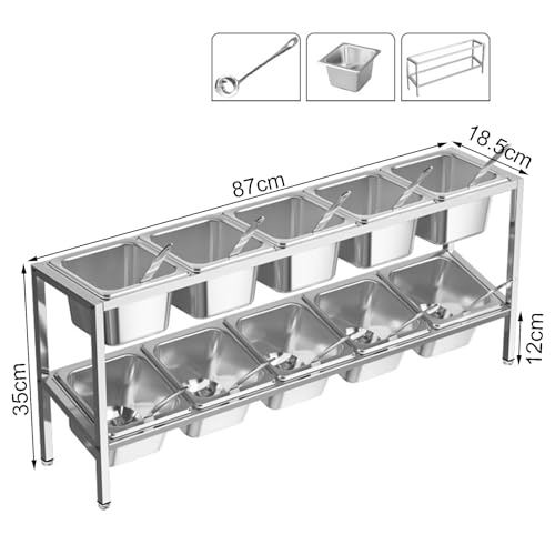 Juego de especias con dispensador, organizador de encimera para cocina y almacenamiento de buffet