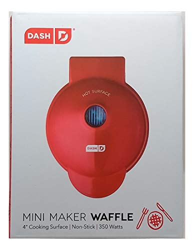 Dash Mini Waffle Iron 4" With The Best Keto Chaffle Recipe Book And Journal By Charmed By Dragons (4 Inch Mini Red) #TOP3