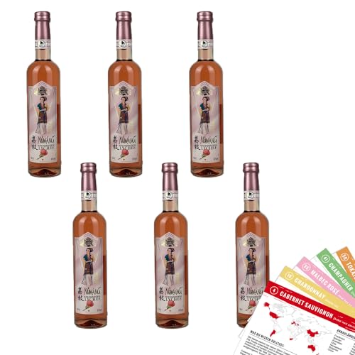 Nuwang Lychee, sortenreines Weinpaket + VINOX Winecards (6x0,5l)