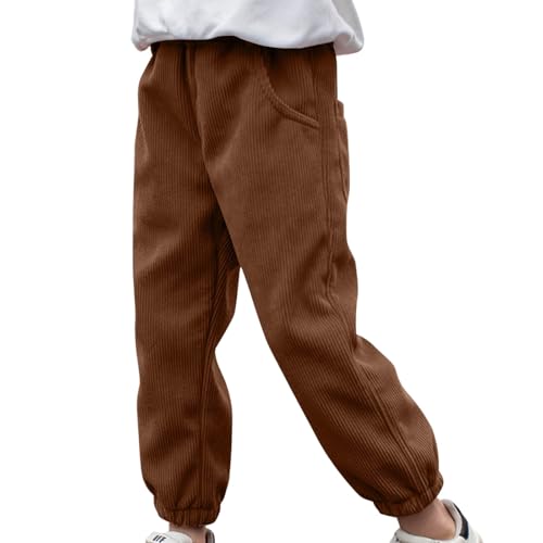 Toddler Boys Corduroy Pants Cargo Sweatpants Solid Elastic Waist Casual Long Trousers Sports Pockets Pants