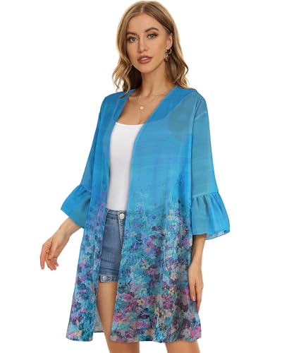 Image of Swimsuit Coverups for Women Sarong Beach Bikini Wrap Sheer Short Skirt Chiffon Scarf for Swimwear