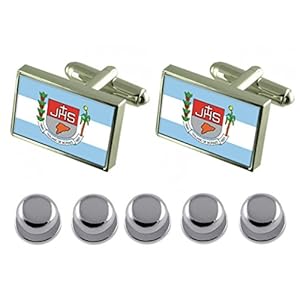 Select Gifts Hemdjurk Studs Trajano de Moraes City Rio de Janeiro State Flag Manchetknopen