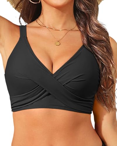 Women Bikini Top Only - Push Up Large Bust Swimsuit Top 2025 Twist Front Bathing Suit