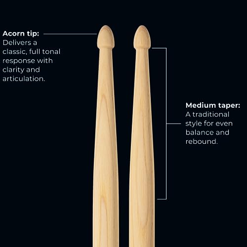 Baquetas Meinl Percussion 5B 6 pares American Hickory miniatura 3