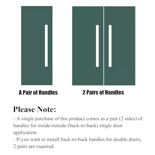 Poignée de porte d'entrée commerciale double face pour remplacer l'usure - 4