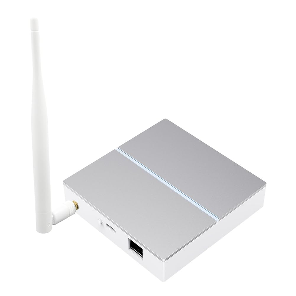 Hub de Enlace Inteligente Tuya Zigbee 3.0 con Cable y Antena para Control Remoto Inalámbrico.