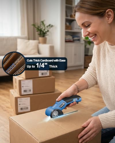 STREBITO Cordless Electric Scissors, 4V Electric Box Cutter for Cardboard - image 7