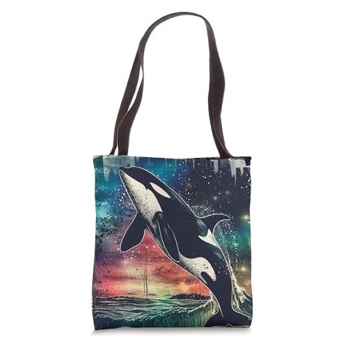 Orca s featuring a Jumping Orca Tote Bag