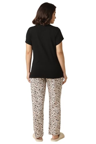 Image of Van Heusen Women's Printed Lounge Pants | Drawstrings & Side Pockets | Ultra Soft Fabric | Relaxed Fit | At home pyjamas | Everyday Comfort | Printed | Style 55306 | Available in Pack of 1 & 2