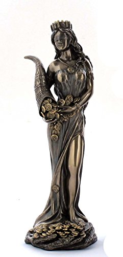 Veronese Design 7 1/4 Inch Greek Goddess Fortuna Cold Cast Resin Bronze...