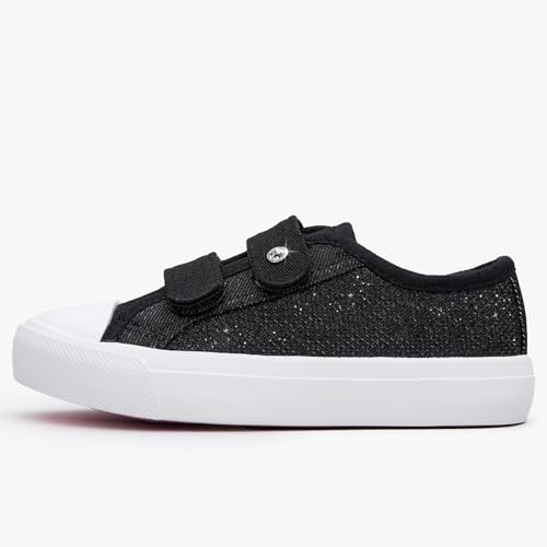 Weestep Toddler Girl Glitter Sneakers Lightweight Sparkle Slip On Canvas Shoes3