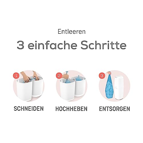 Angelcare Original Classic XL Windeleimer, 5 x weniger Folienverbrauch, mit 1 Nachfüllkassette – Ansicht 7
