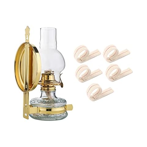 Wall-Mounted Oil Lamp with Glass Mirror Oil Lamp - Retro Nostalgia Kerosene Oil Lights for Kitchen Indoor Use Cover