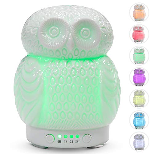 Essential Oil Diffuser, 100ml Mini Ceramic Aroma Diffuser Portable Ultrasonic Cool Mist Humidifier