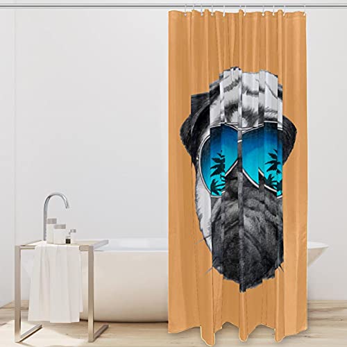 Rideau de douche carlin imperméable et lavable en tissu 183 cm