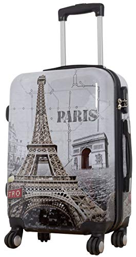 Preisvergleich Produktbild Reisekoffer Paris Trolley Koffer Bowatex Polycarbonat Eifelturm Bunt 67 cm L