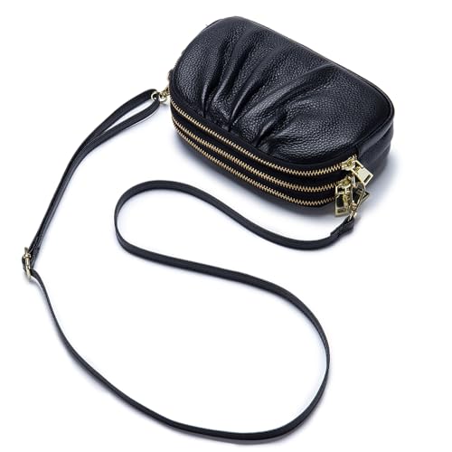 Small Crossbody Bag for Women Trendy，Genuine Leather Crossbody Cell Phone Purse with Triple Compartments.2
