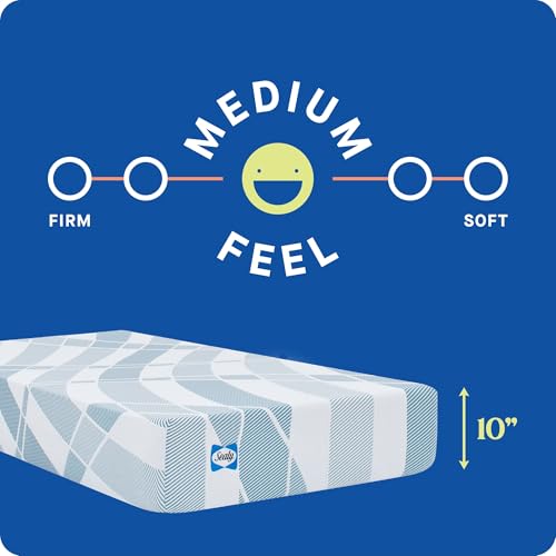 Sealy Dreamlife 10” Foam Mattress-in-a-Box, California King, SealyComfort Gel Memory Foam, Surface-Guard Technology, 10 Year Limited Warranty, Made in The USA