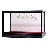 各種人形ケース ガラスケース （ケース内寸表示） 木製 黒桑塗り 戸付タイプ 五月人形ケース 雛人形ケース 高砂人形 木目込人形 博多人形 (間口51×奥行30×高さ28ｃｍ SA478)