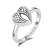 BEILIN-Sterling-Silver-Rose-Flower-Angel-Wings-Tree-of-Life-Urn-Ring-Hold-Loved-Ones-Ashes-Always-in-my-heart-Keepsake-Memorial-Jewelry-Cremation-Rings-for-women BEILIN Sterling Silver Urn Ring for ashes Keepsake Memorial Loved Ones Jewelry Cremation Rings (Angel Wings Urn Ring, 9)