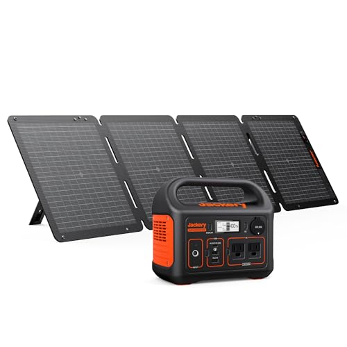 Jackery Solar Generator 300, 293Wh Backup Lithium Battery with 1XSolar Panel SolarSaga 100W Air, 110V/300W Pure Sine Wave AC Outlet for RV Outdoors Camping Travel Blackout