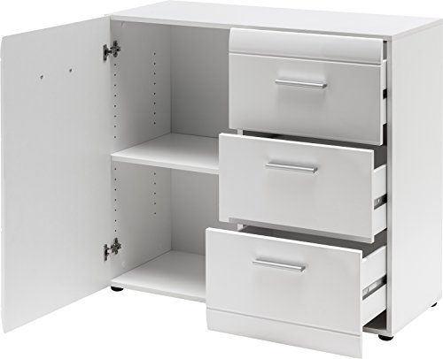 Cómoda de diseño alemán GERMANIA en blanco aparador resistente y elegante 5