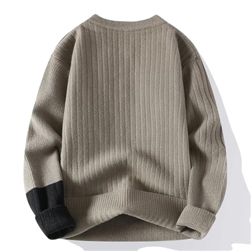 Men Winter Sweater O-Neck Patchwork Youthful Vitality Pullovers Knitted Sweaters3
