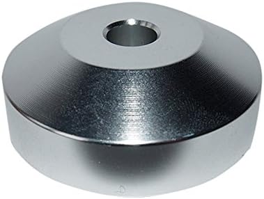 45 RPM Record Adapter Insert - Aluminum - 7 inch Vinyl Record Dome 45 Adapter (Silver anodized)