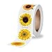 1 rouleau de 500pcsAutocollants de tournesol ,Joyeux Anniversaire Stickers pour sceller des fleurs, des cartes, des mariages, des fêtes, des enveloppes.Autocollants