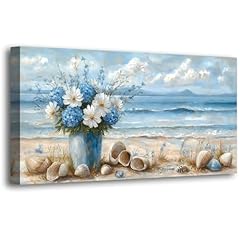 Ocean Waves Vase of Flowers