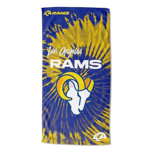 Image of Northwest NFL Los Angeles Rams Unisex-Adult Beach Towel, 30 inch x 60 inch, Psychedelic