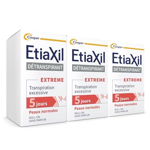 ETIAXIL - Déodorant Détranspirant - Traitement Transpiration Excessive - Aisselles - EXTREME Peaux Normales - Efficacité 5 jours - 15 ml - lot de 3