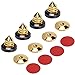 Facmogu 4PCS Golden Speaker Isolation Spikes with Plated Speaker Spikes Pads Mat, Speaker Spikes & Speaker Spike Pad Kit with Double-Sided Adhesive for Subwoofer CD DVD Player Audio Amplifier Recorder