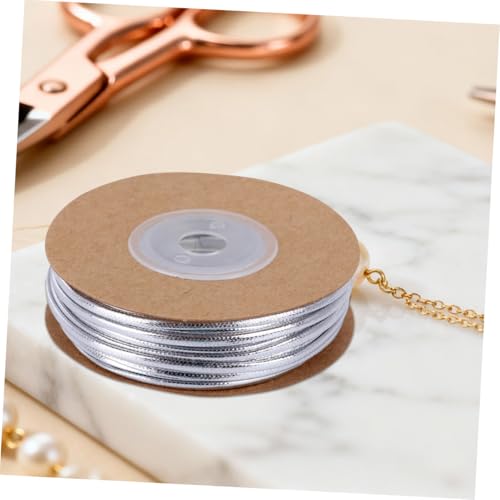 Cordon cuir synthétique 2mm argenté anti-effilochage pour collier - 5