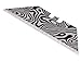 NDZ Performance Steel Blade Replacement for Utility Knife & Box Cutters, Custom Razor Blade, Double Sided Laser Engraved Designs, Black - Damascus, Single Pack