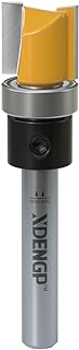 XDENGP Pattern Flush Trim Router Bit 1/4 Inch Shank, 1/2 Inch Cutting Diameter, 1/2 Inch Cutting Length, Top Bearing Flush Straight Cut Trim Router Bit for Woodworking