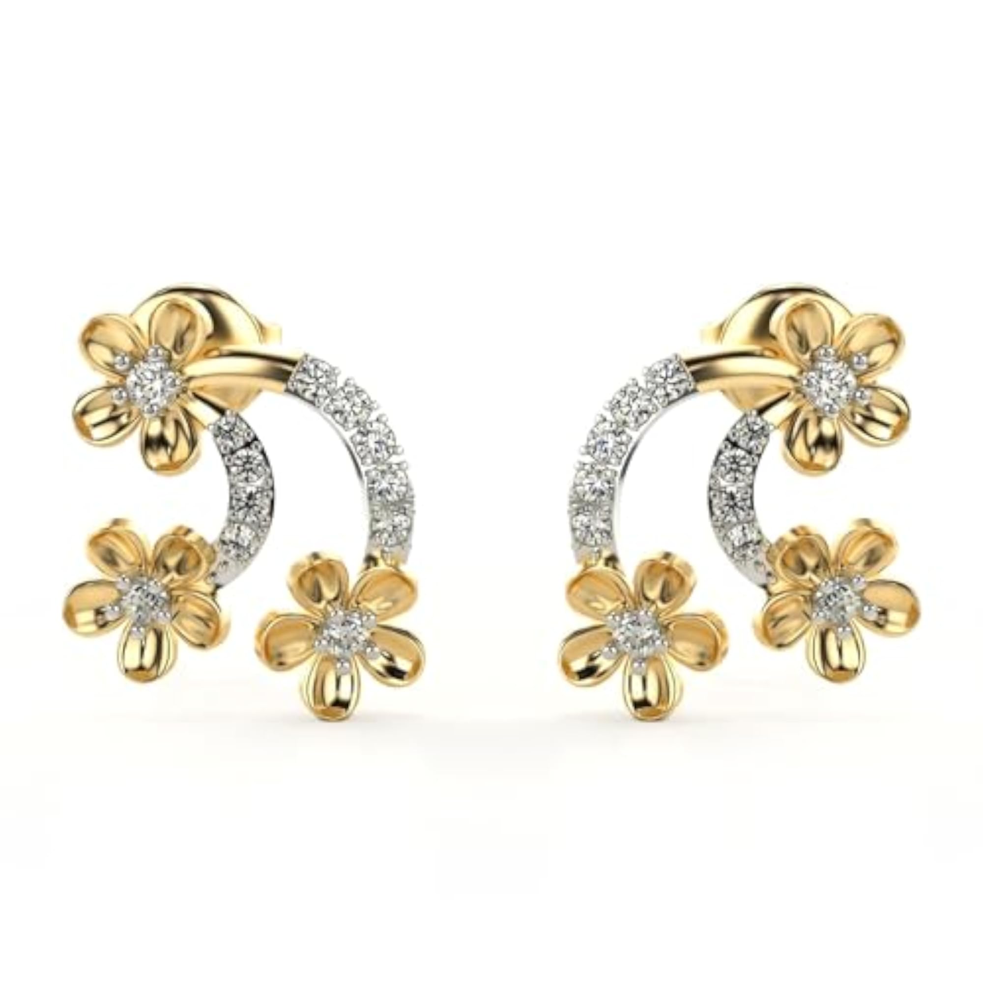 Women's Sterling Silver & Lab Grown Diamond 0.27cts Earrings