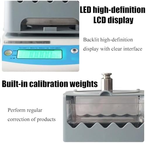 Digital Gold Purity Tester & Solids Density Meter, High-Precision Metal Analyzer for Industrial Labs, Gold Tester for Accurate Jewelry, Bank (600g)