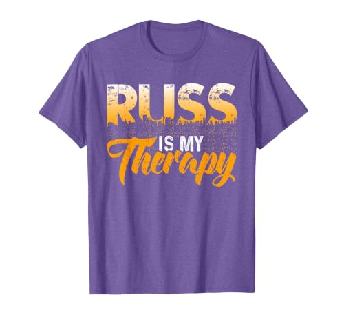 Russ is My Therapy T-Shirt Name Russ' T-Shirt, Men, Purple Heather, Small