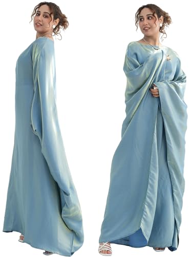 Image of Dubai Bat Sleeve Dress Shiny Robe for Women Muslim 1pc Abaya Eid Prayer Clothes Soft Dubai Travel Party Dress Maxi Abaya