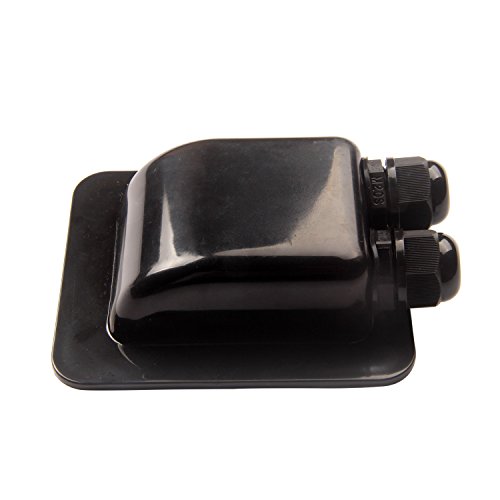 Link Solar Weatherproof Abs Solar Double Cable Entry Gland,Curved Cable Connector For All Cable Types 2Mm² To 6Mm² For Rv, Campervan, Boat (Black) #TOP4