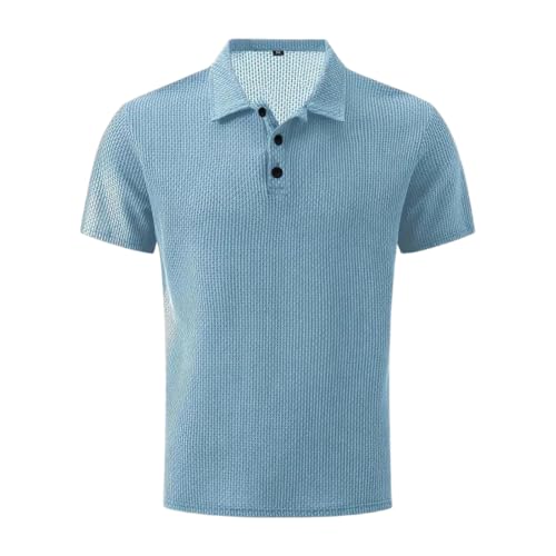 Image of Breeze Polo Shirts for Men Short Sleeve Quick Dry Stretchy Golf Top