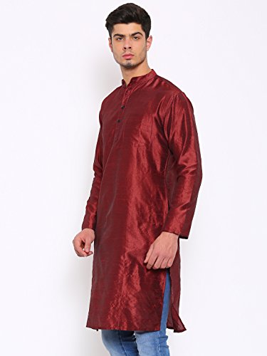 Image of Royal Kurta Men's Cotton Silk Plain Solid Long Only Kurta