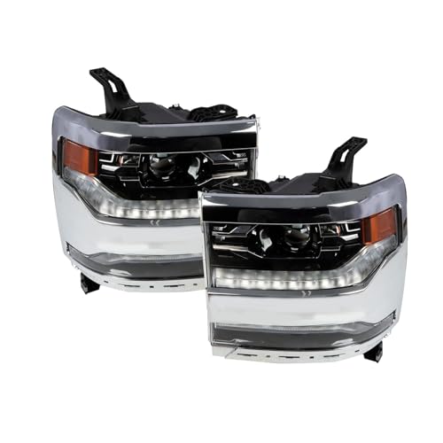 OsyphereX Driver and Passenger Side Headlamp Assembly Compatible with 2016-2018 Silverado 1500 Headlight GM2503452 GM2502452