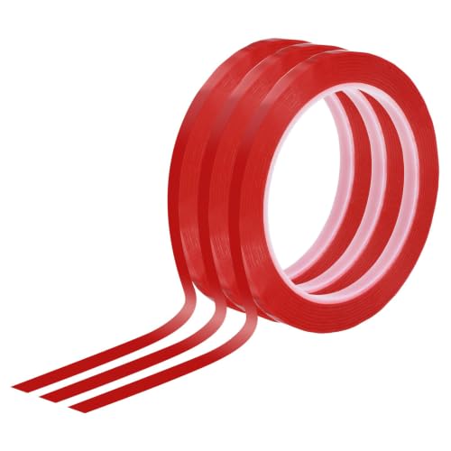 Image of TA-VIGOR Whiteboard Tape 5mm x 66m Self Adhesive Red 3 Rolls
